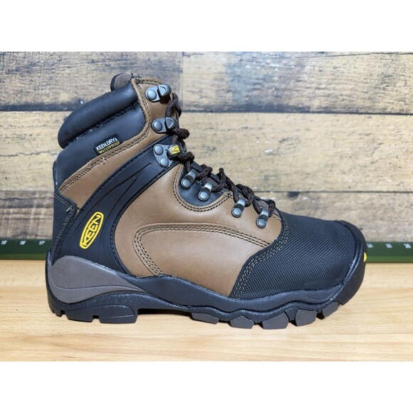 NEW Keen Louisville WP Met Brown Black Waterproof Work Boots Men's Size 8.5 EE - Picture 1 of 10